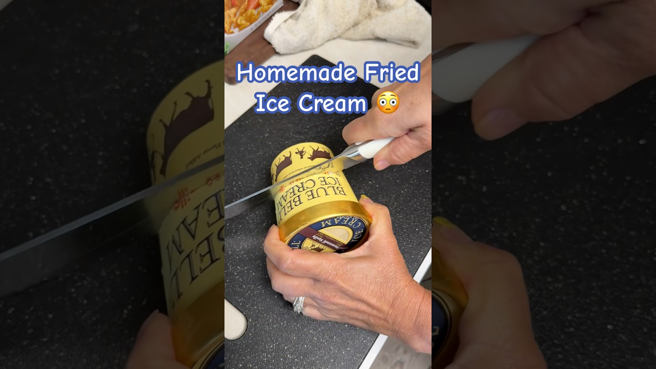 Momma teaches me a super easy Fried Ice Cream recipe 😳😂😂 #joshandmomma #joshsmom