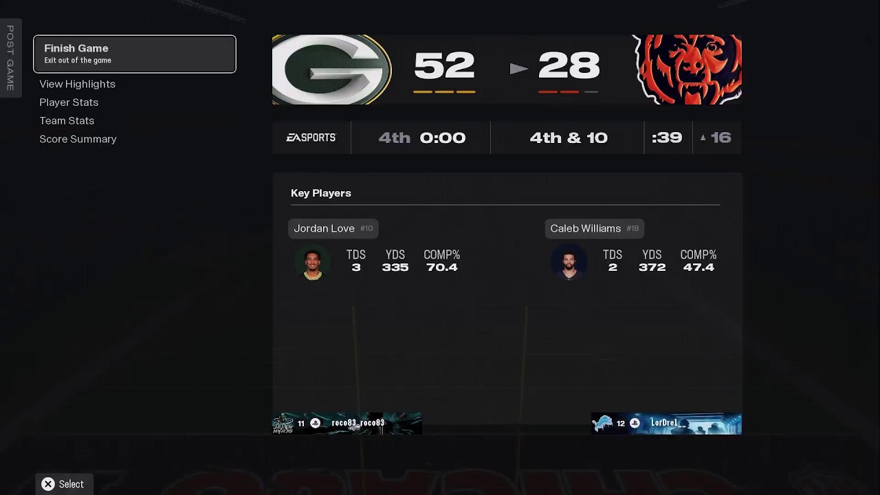 Bears  vs Packers w11  LOV