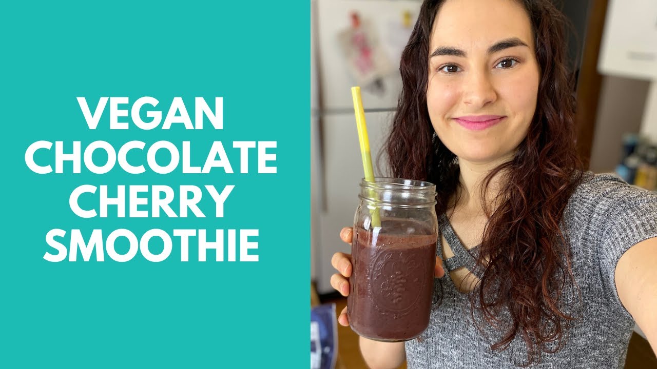 Easy Vegan Chocolate Cherry Smoothie