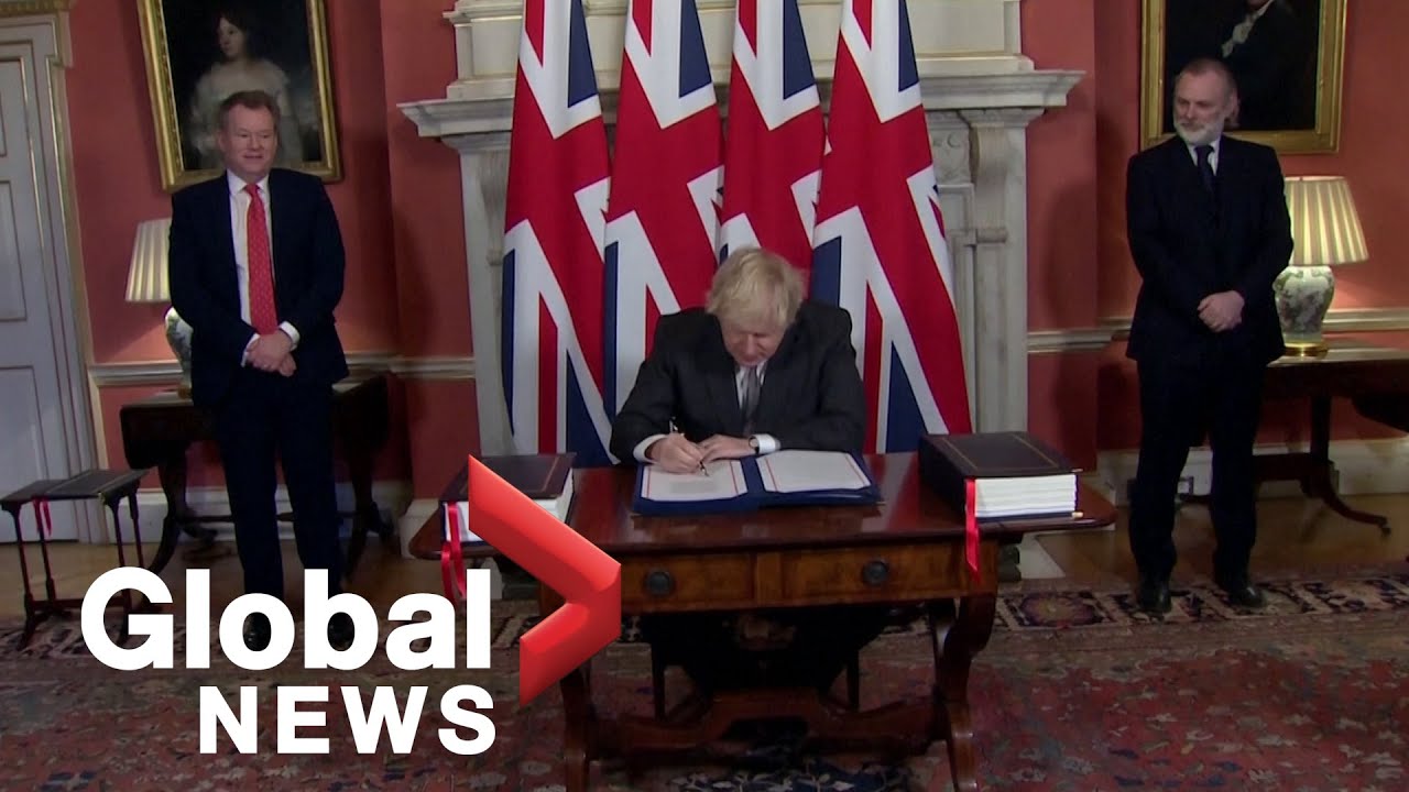 UK PM Boris Johnson signs post-Brexit trade deal with EU