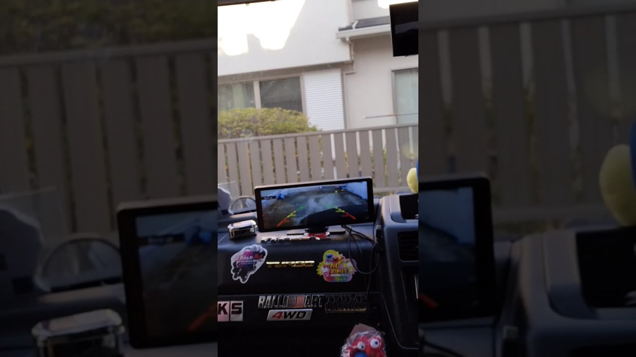 バックカメラ 配線処理　temu ディスプレイオーディオ