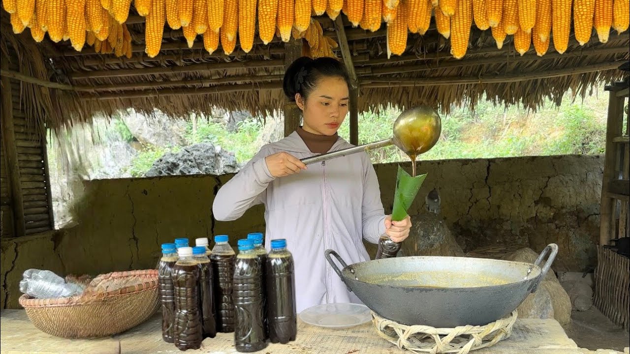 Process of making molasses - harvesting cabbage to sell at the market