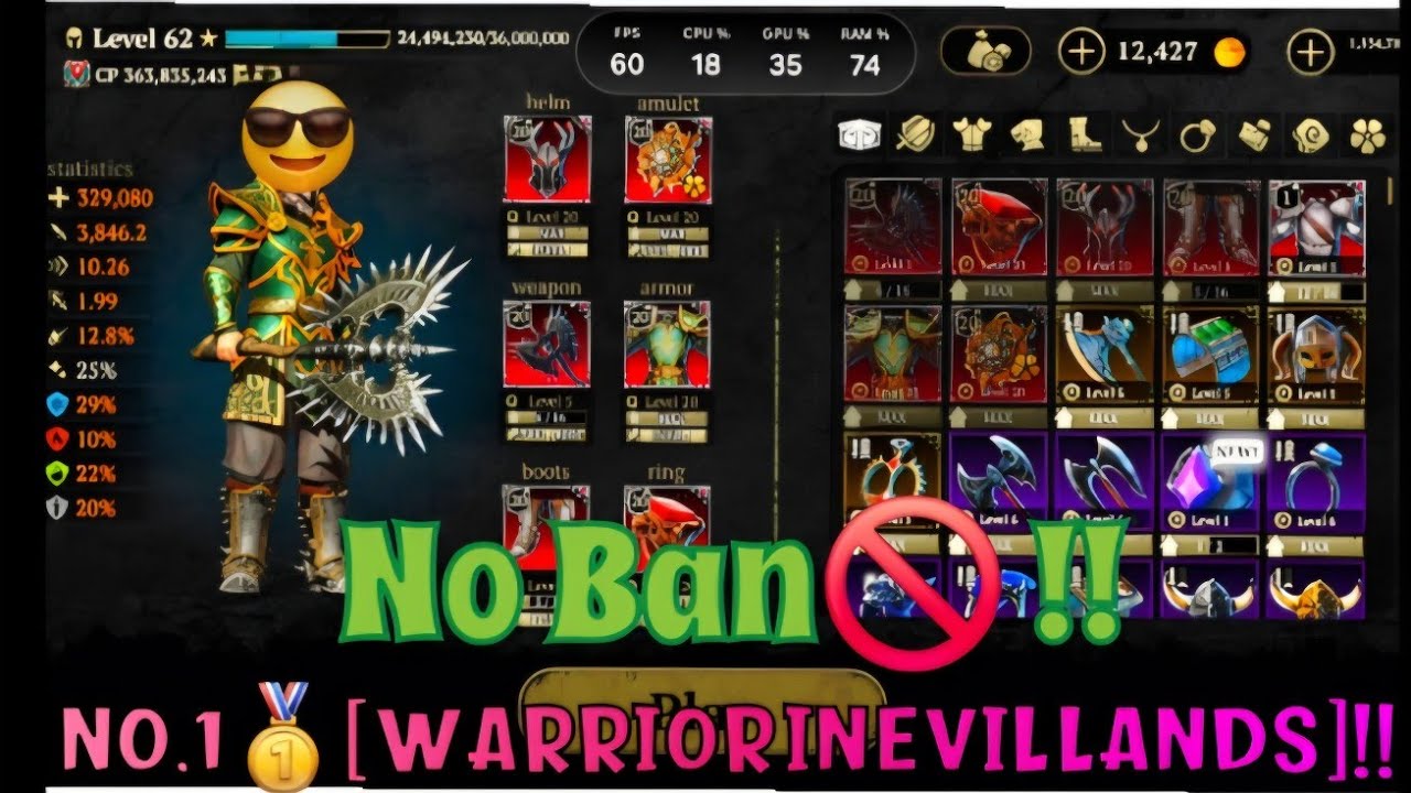 Evil lands - Unbeatable Beast WARRIOR 👿🔥#evillands #warrior #pvp 