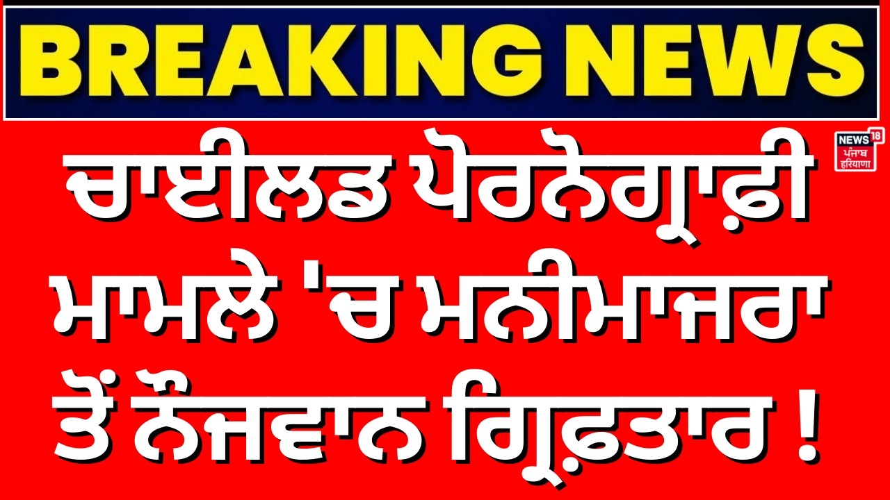 Chandigarh cyber crime | ਚਾਈਲਡ ਪੋਰਨੋਗ੍ਰਾਫ਼ੀ ਮਾਮਲੇ 'ਚ ਮਨੀਮਾਜਰਾ ਤੋਂ ਨੌਜਵਾਨ ਗ੍ਰਿਫ਼ਤਾਰ ! N18V