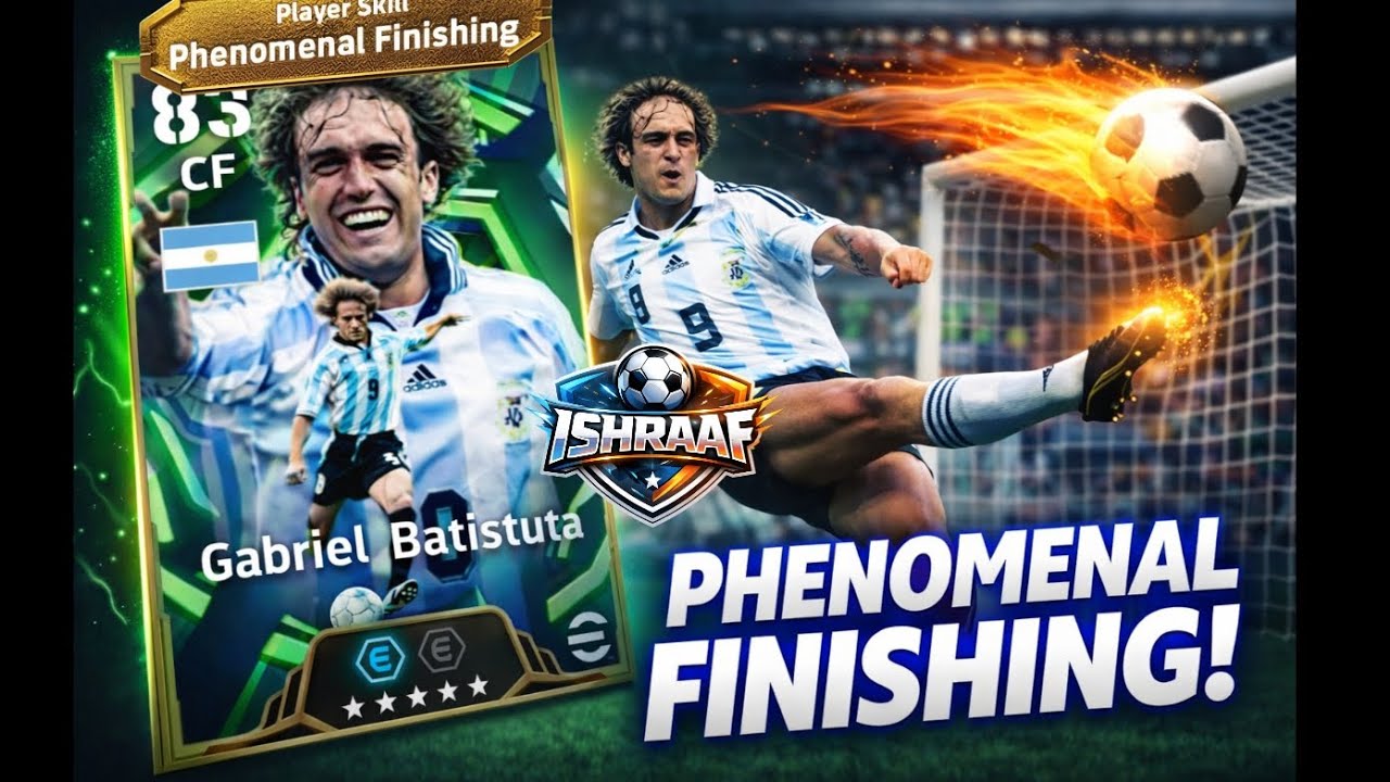 Batistuta starter pack is insane 🔥😍. You can get him in-game with 500 🪙🪙 or in efootball webstore.