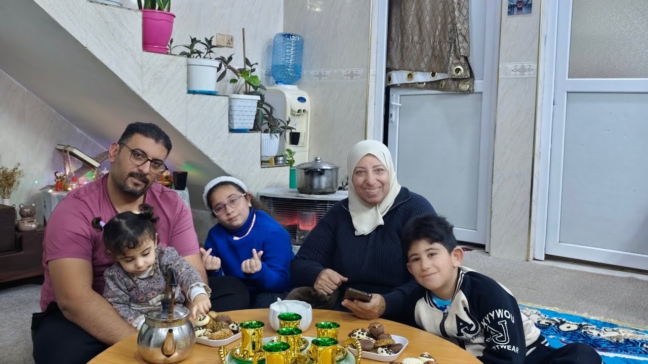 لمة اولادي وبناتي واحفادي عالغده يوم الجمعه أجواء لا توصف سهمكم العافيه/رتبت المطبخ وسويت عروك طاوه 