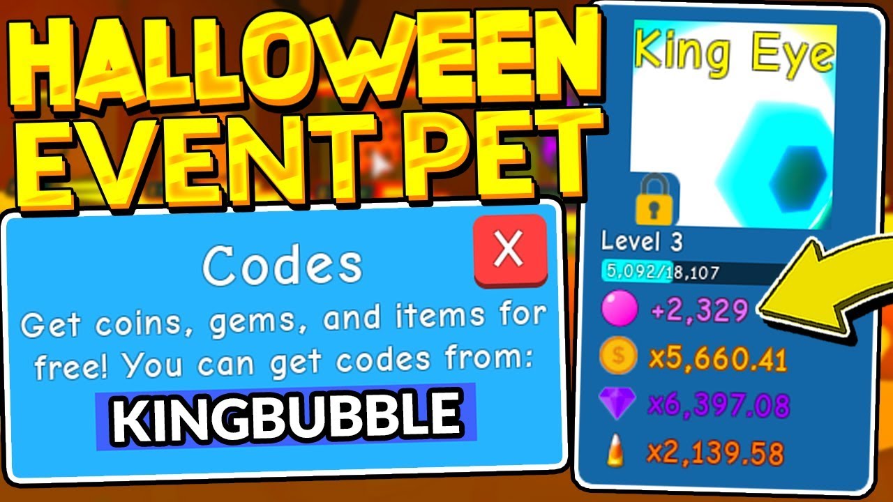 SECRET HALLOWEEN EVENT PET CODES IN BUBBLE GUM SIMULATOR! Roblox