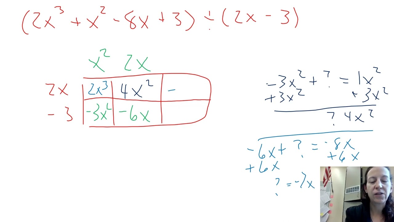 Polynomial Division with Area Model