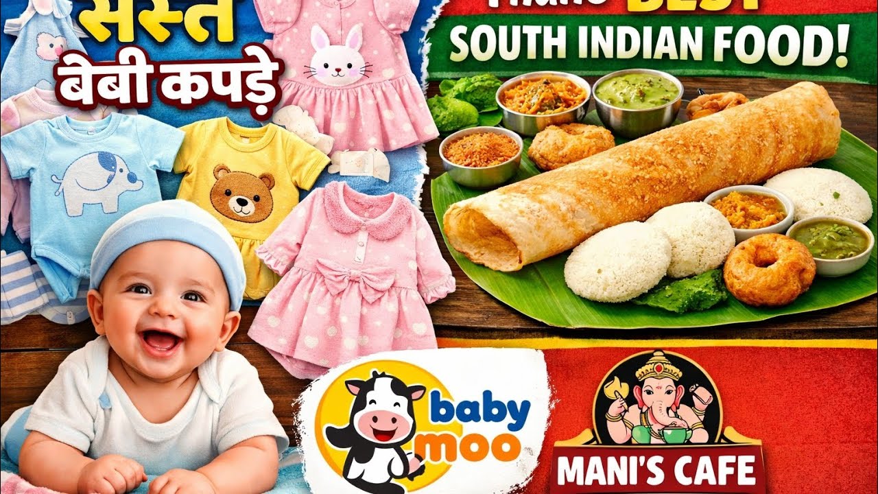 New born baby ke saste achi quality ke kapde | Thane best south indian food | @themustafathing