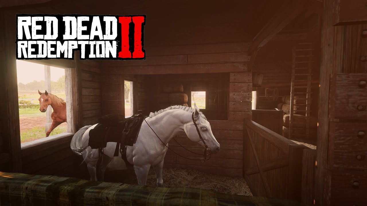 RDR2 - Relaxing in the Horse Stable [Relax/Background/Sleep]