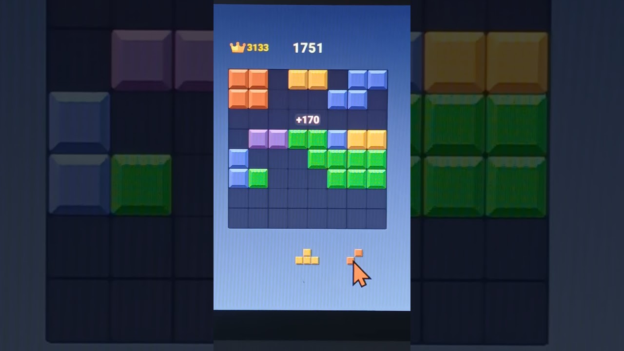 Puzzle block game score: 3036 #fyp #games #blockblast #puzzle #puzzletime #videogames #tetris