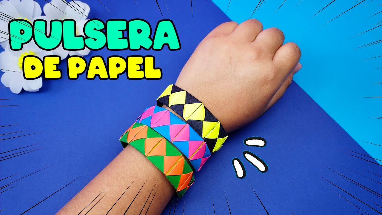 Pulsera de Papel Origami Paper Bracelet | Manualidades con papel