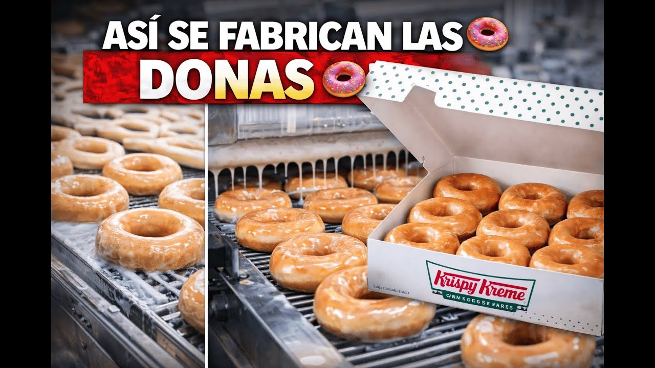 ASÍ SE FABRICAN LAS DONAS DE KRISPY KREME 😱🍩 El proceso que te dará hambre