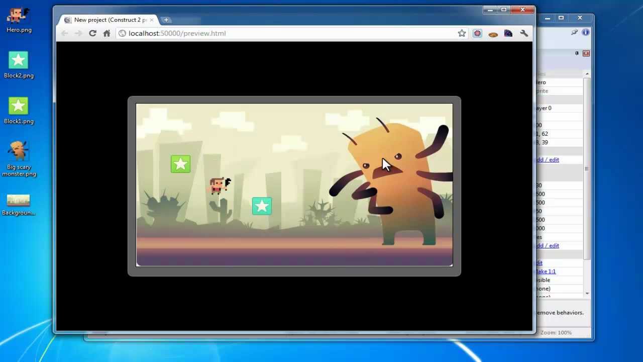 Make HTML5 games with Construct 2