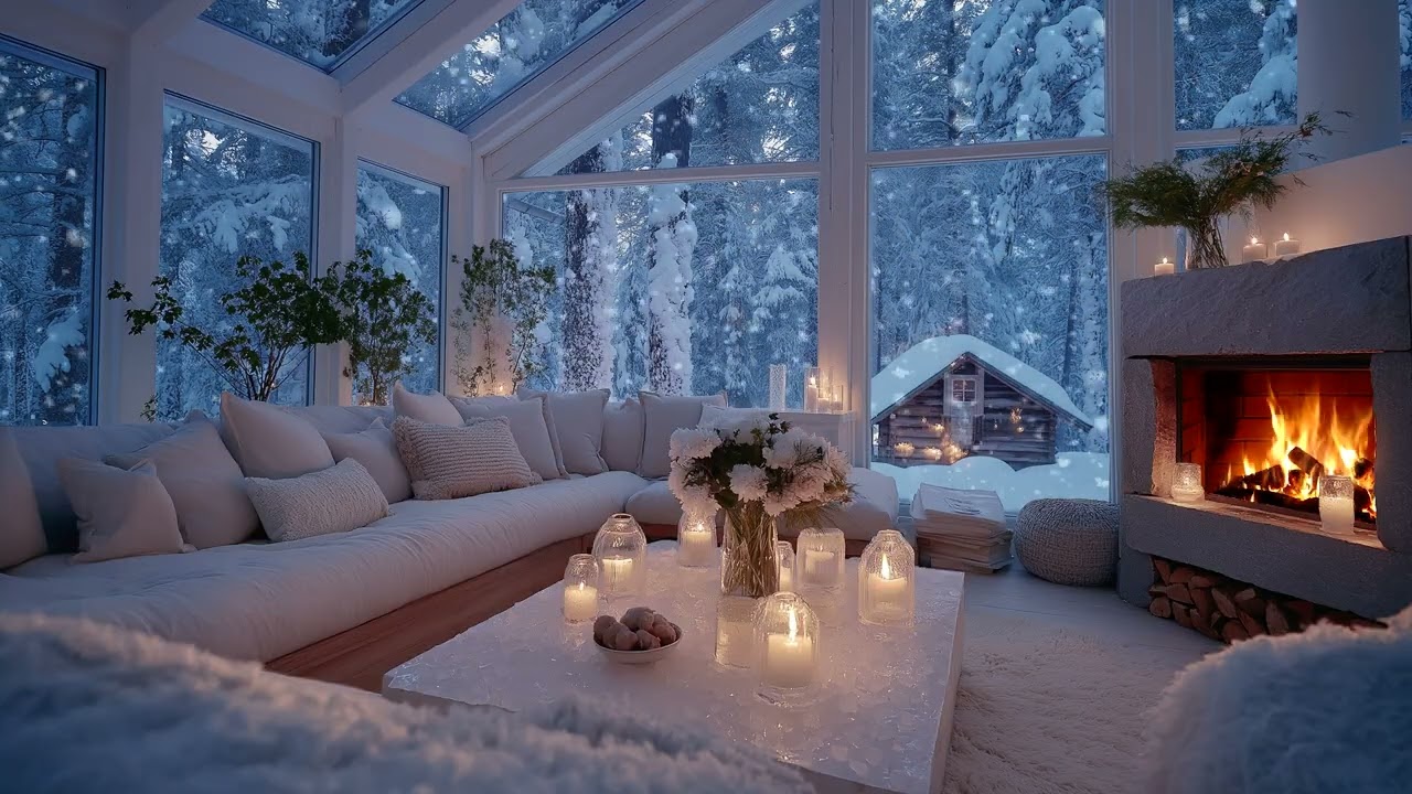 🌟 CHRISTMAS IS HERE: 3 Hours of Peaceful Winter Piano Music | Cozy Fire, Snowflakes & Focused Work