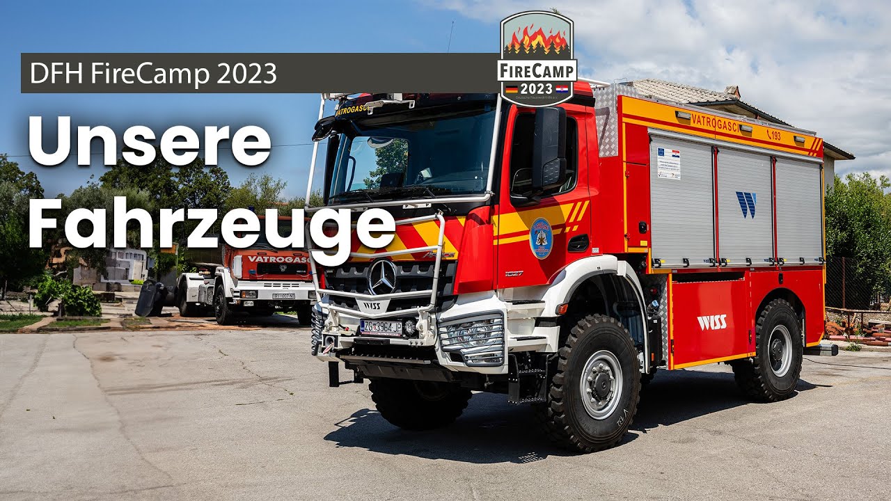 Das sind unsere Fahrzeuge beim FireCamp in Kroatien 🚒
