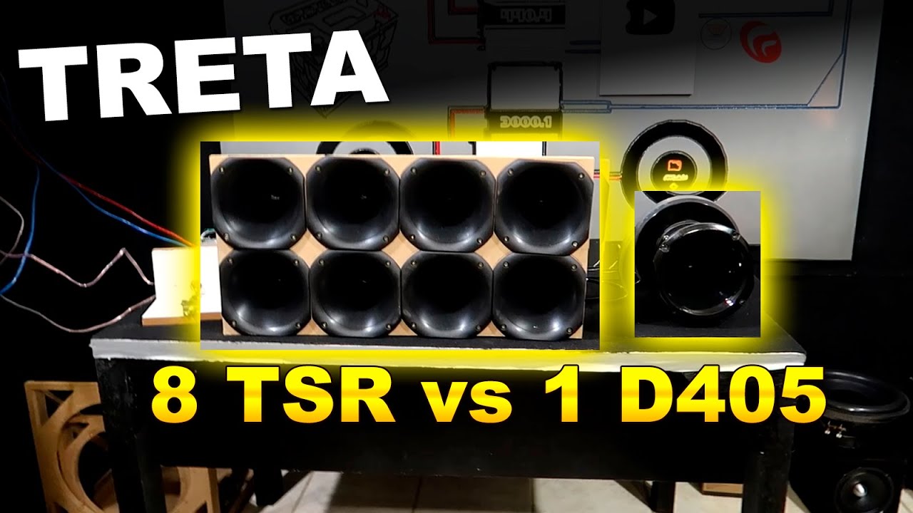 TRETA! 8 Drivers TSR 120 RMS vs 1 D405 100 RMS