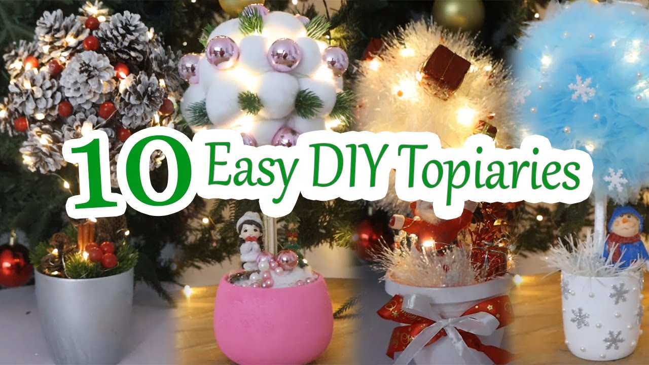 10 Super Easy Christmas Topiary Ideas This Holiday Season