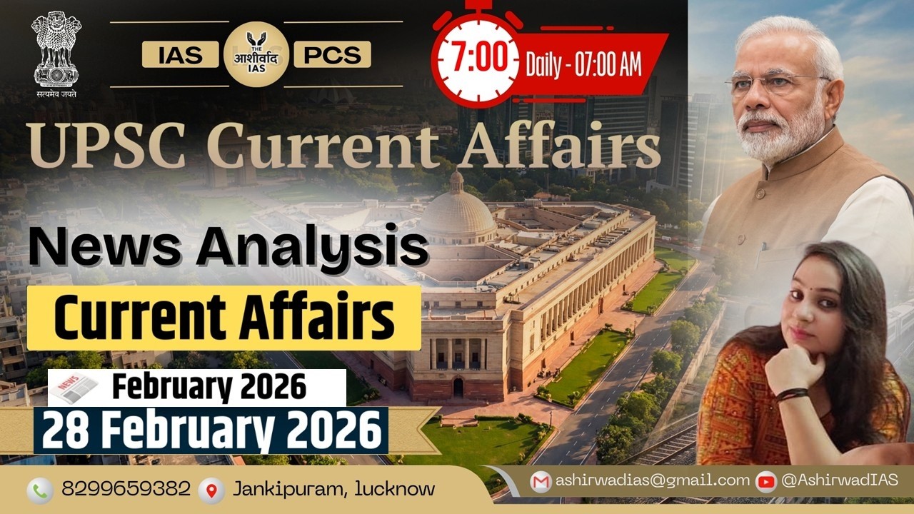 🛑LIVE || 28 Feb Current Affairs 2026 | Today | महत्वपूर्ण प्रश्न || Ashirwad IAS ||puneet MISRA