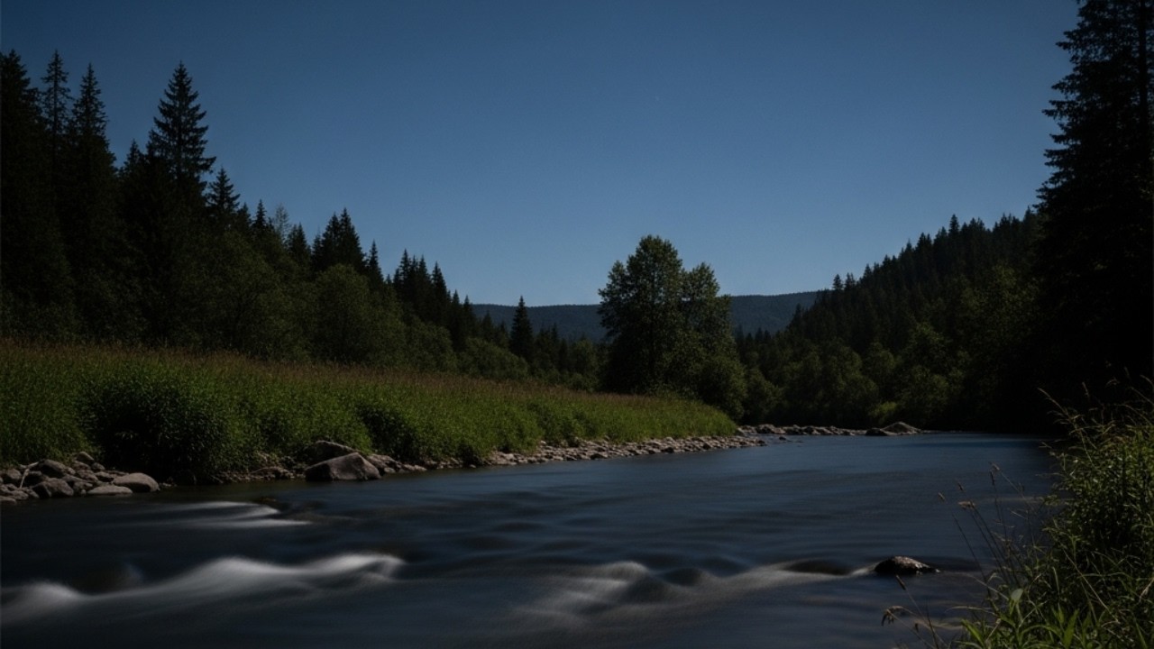 Night River ASMR for Deep Sleep 🌊 Pure Flow – No Birds, No Music