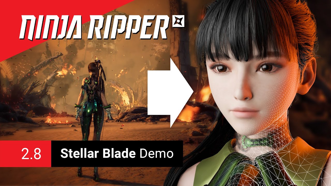 How to rip 3D models from Stellar Blade Demo | Ninja Ripper 2.8