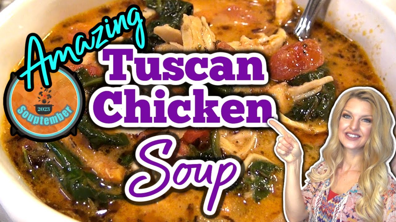Mouth Watering TUSCAN CHICKEN SOUP you will LOVE! | This CROCKPOT SOUP RECIPE will Blow Your Mind!