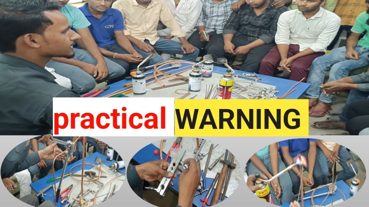 Brazing Flaring And Pipe Bending Practical In Hindi.