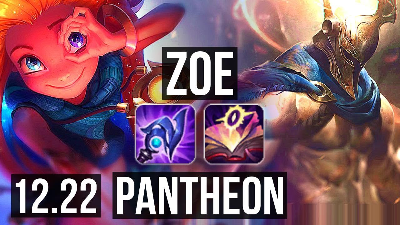 ZOE vs PANTHEON (MID) | 4/1/12, 1.0M mastery, 300+ games | KR Diamond | 12.22