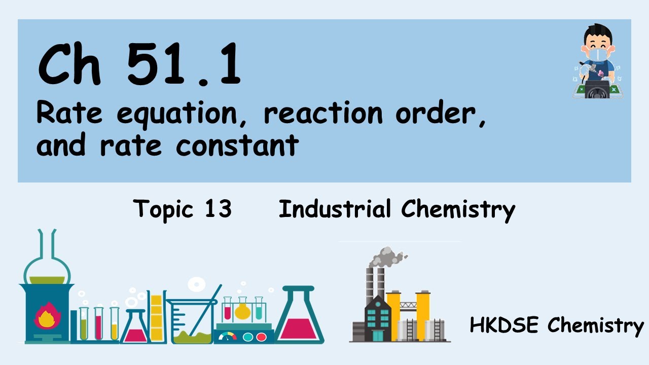 Industrial Chemistry [F6] 51.1 Rate equation, reaction order, and rate constant DSE CHEM