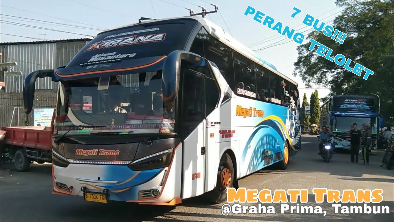 HEBOH! Parade Telolet 7 Unit Bus Megati Trans
