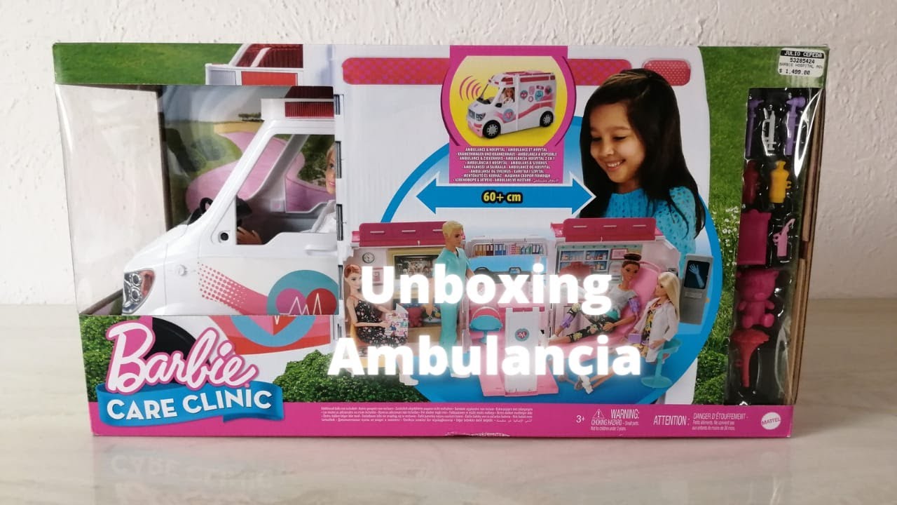 Unboxing Ambulancia de Barbie! | Care Clinic | Juguetes | Mattel | You can be anything