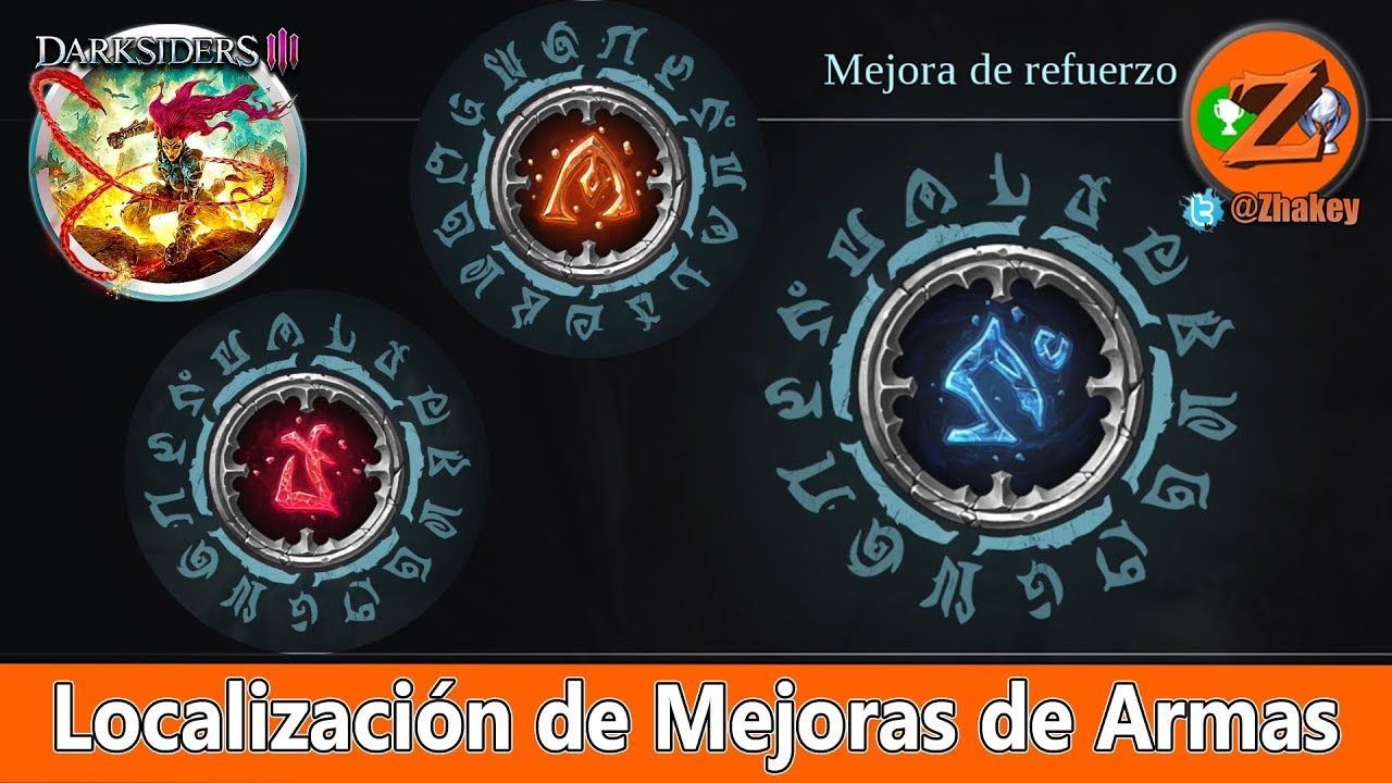 Darksiders 3: Localización de Mejoras de Armas (Weapon Enhancement Locations)