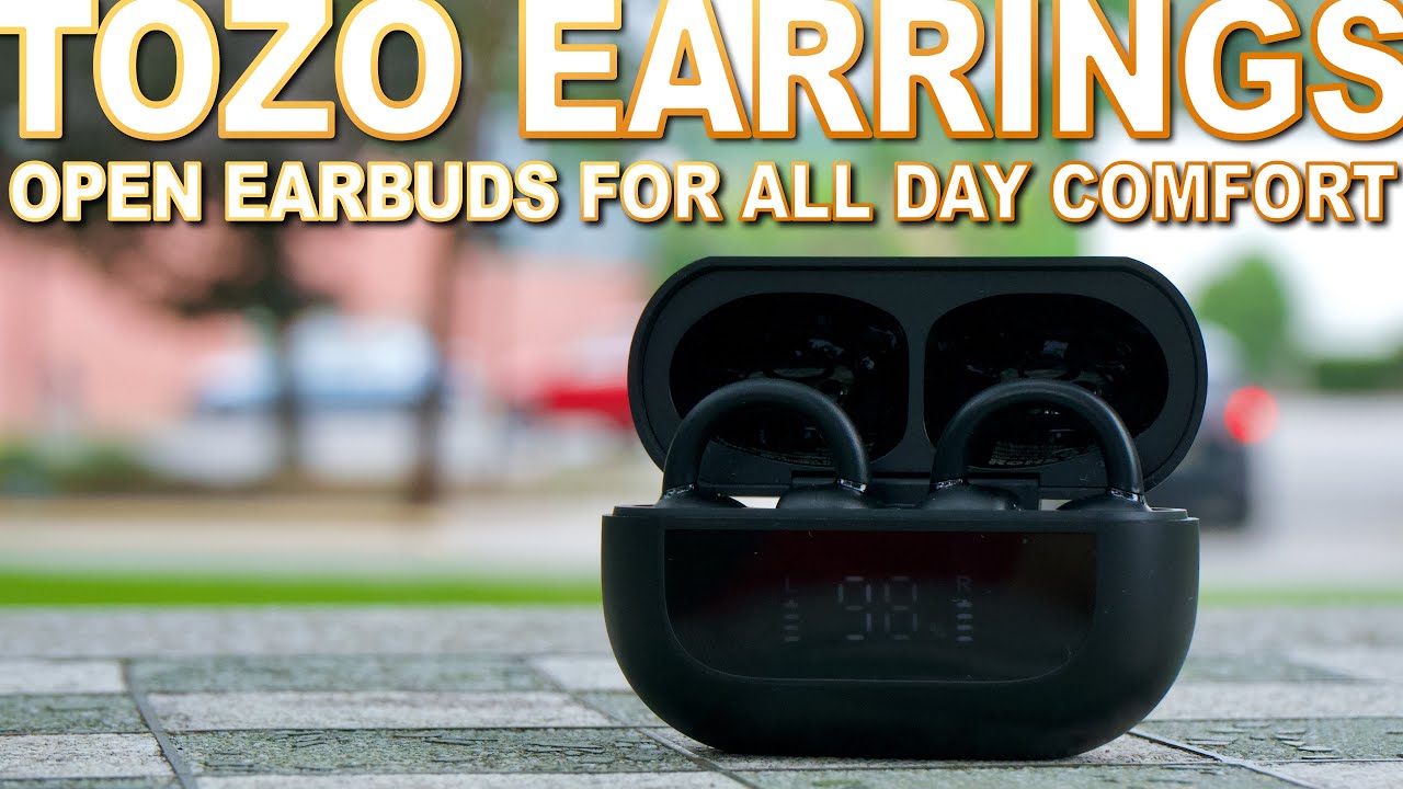 TOZO Open EarRing Earbuds - Open Earbuds For All Day Comfort And A 40 Hour Battery Life