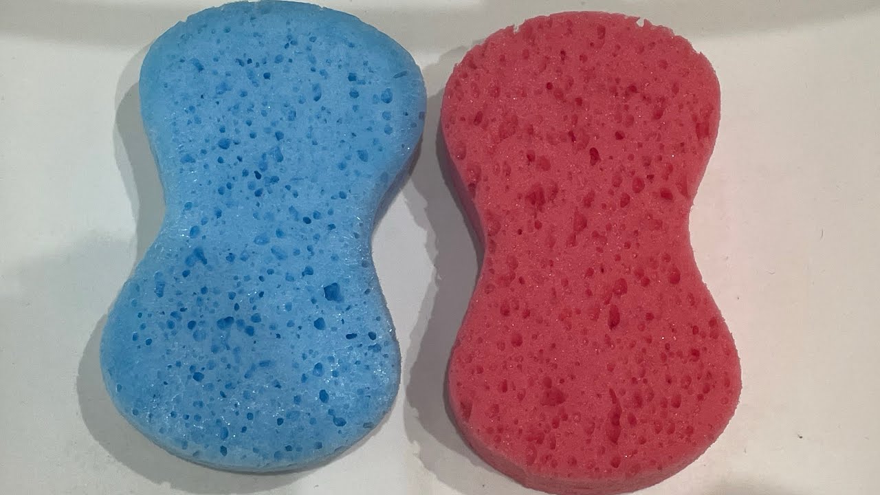 ASMR dry & frozen bath sponges ripping 