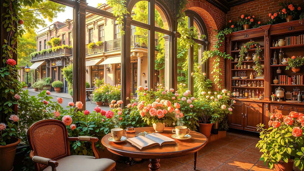 Peaceful March Morning Jazz at Spring Cafe Ambience 🌸 Relaxing Jazz Background Music to Study, Work