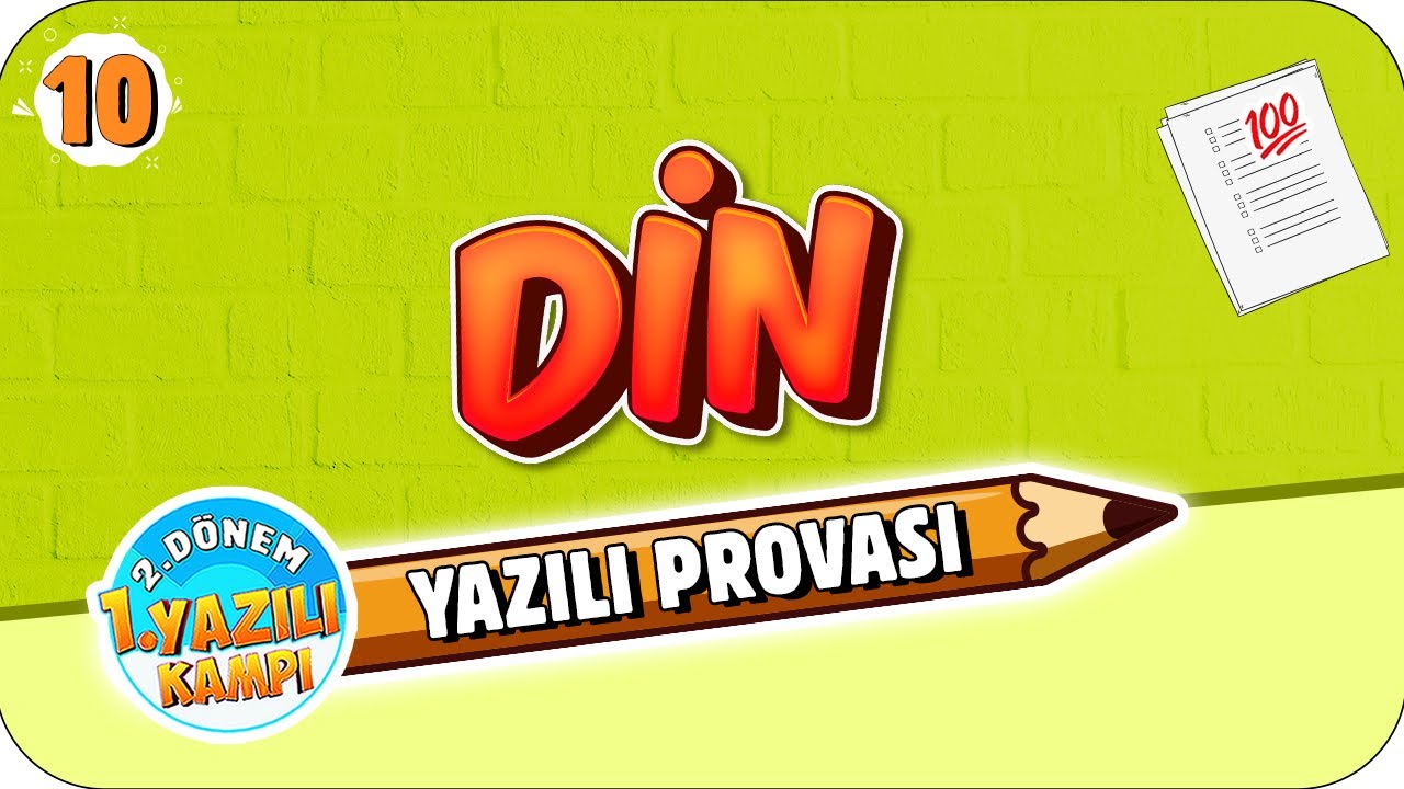 10. Sınıf Din 2.Dönem 1.Yazılıya Hazırlık #2022