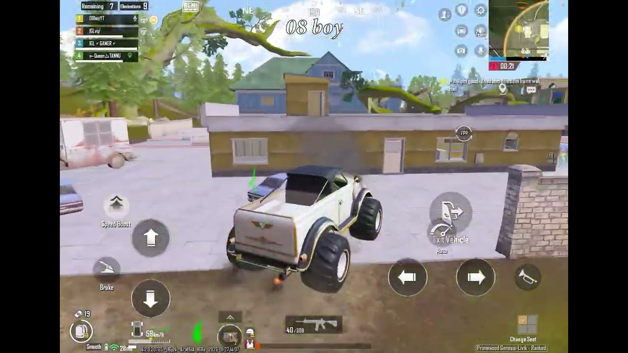 BGMI new video 08 boy full Tabahi🥵4 player gaming device iPad 11 generation graphics smooth extreme🤯