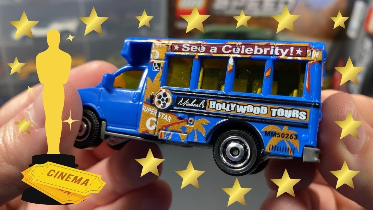 Matchbox Hollywood Tours Bus - See a Celebrity - MBX Service 1/64 Diecast