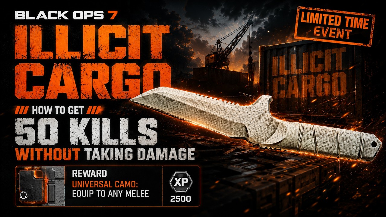 How To Unlock ILLICIT CARGO FAST! | 50 Melee Kills Without Taking Damage in Zombies | Black Ops 7