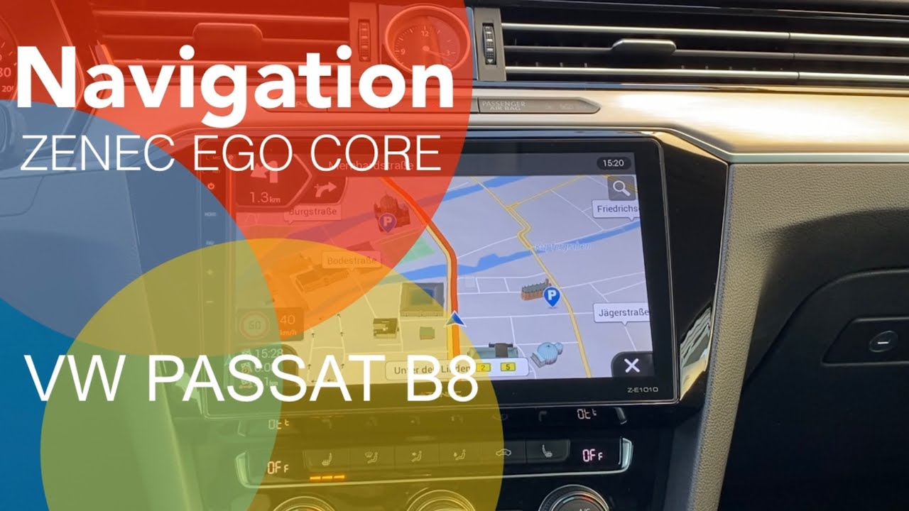 Navigation im VW Passat B8 mit Zenec EGO Core - Navi in Volkswagen MIB nachrüsten mit Z-E1010