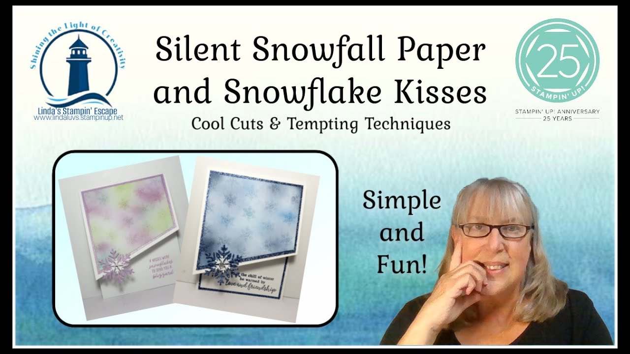 Winter Sparkle Alert! Easy Diagonal Card Front Featuring Silent Snowfall