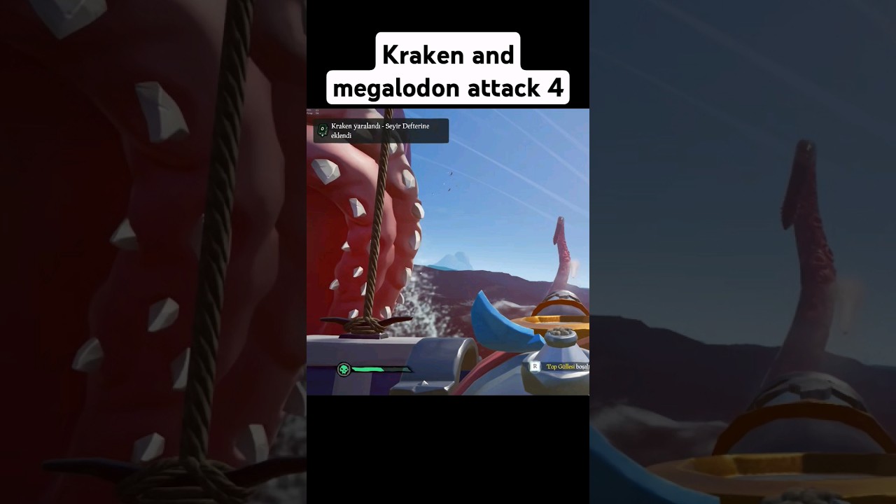 Kraken and megalodon attack 4 (Sea of Thieves) #seaofthieves  #gaming #gameplay #kraken #megalodon