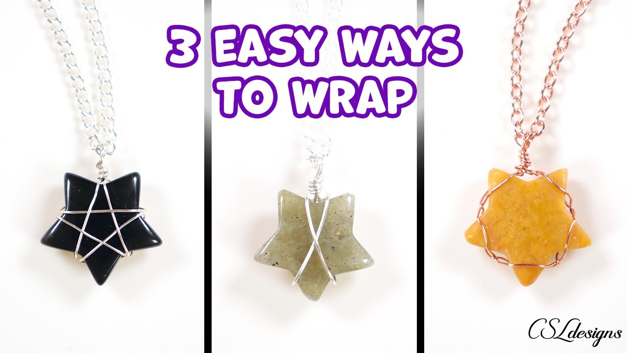 3 easy ways to wrap a star shaped stone