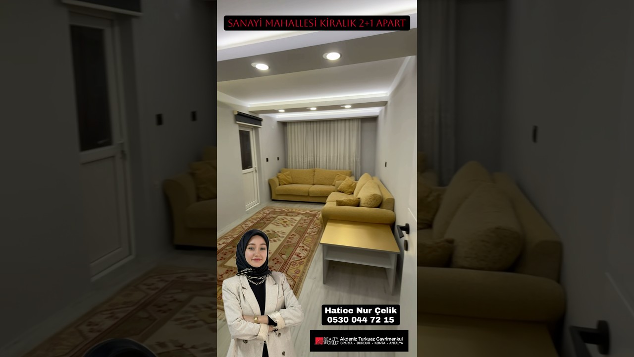 Isparta Merkez Sanayi Mahallesi Kiralık 2+1 Yeni Apart