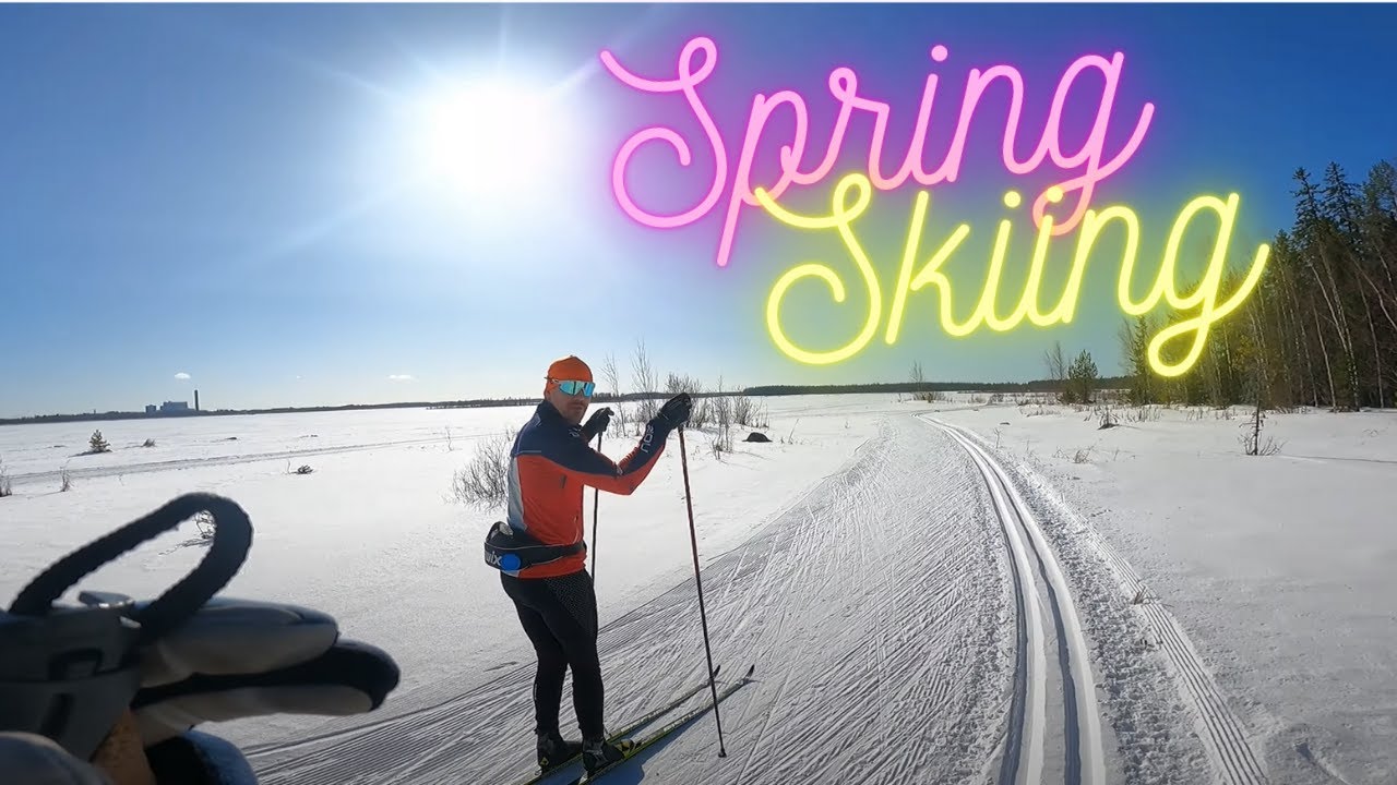 Enjoying spring skiing on lake Kyrkösjärvi @Skiercyclist