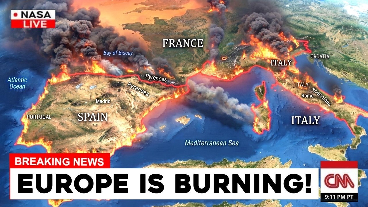 BREAKING: Europe in Massive Destruction! Wildfires Destroy Everything in Spain, France and Italy