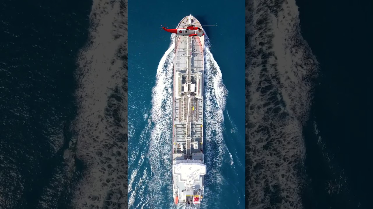 Massive Liquid Tanker Ship Hauler On Route To Chile Seaport