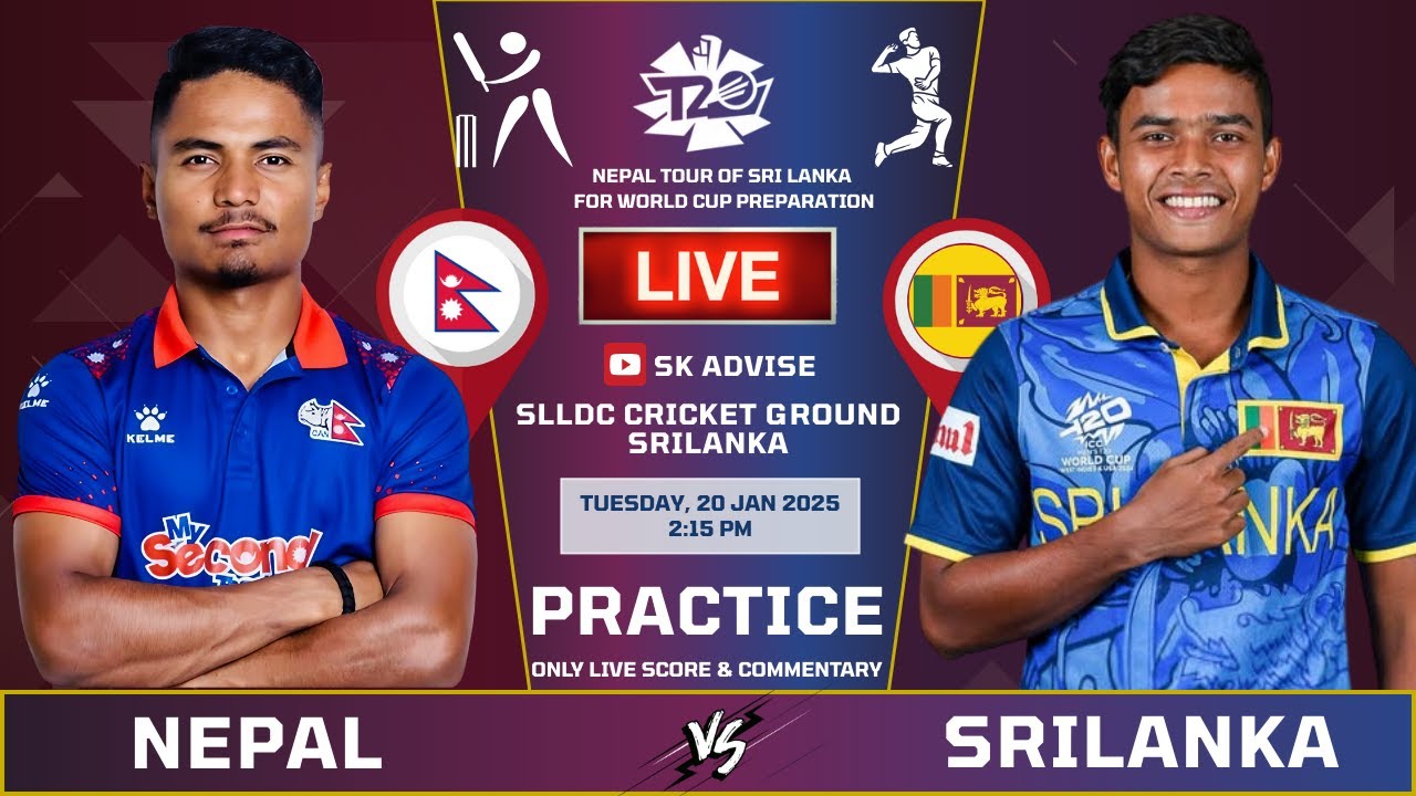 Nepal Vs Srilanka 'A' Live Score And Commentary |  Nepal tour of Srilanka | 1st Practice Match