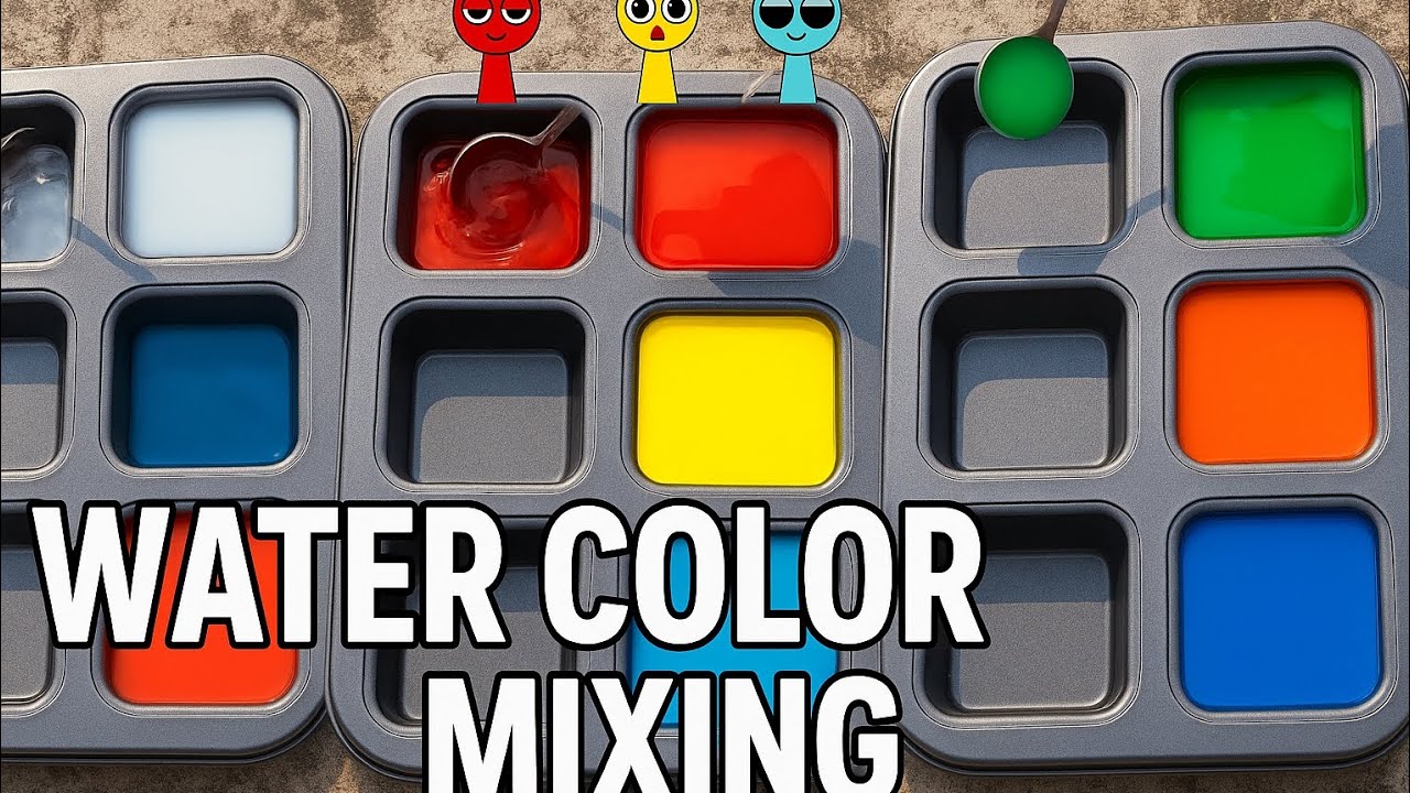 Water color mixing asmr