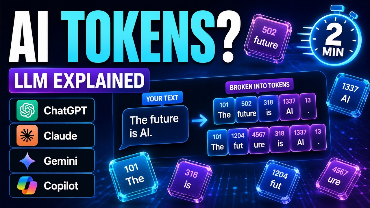 Czym jest token AI? | Tokeny LLM wyjaśnione w 2 minuty | ChatGPT, Claude, Gemini, CoPilot